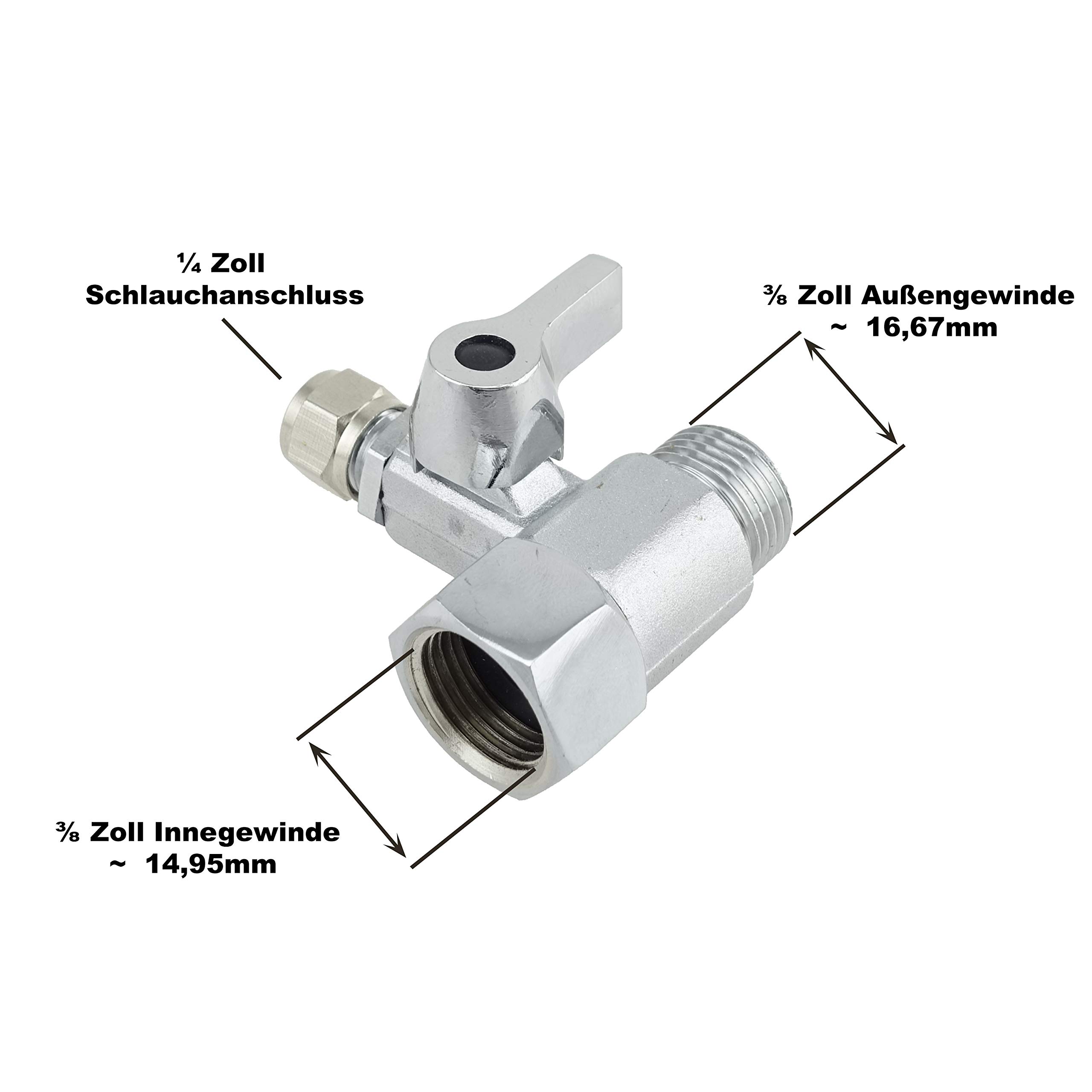 Wasserzulaufleitung Anschluss Set für Kühlschrank SBS 10m Wasserschlauch T-Stück Fitting