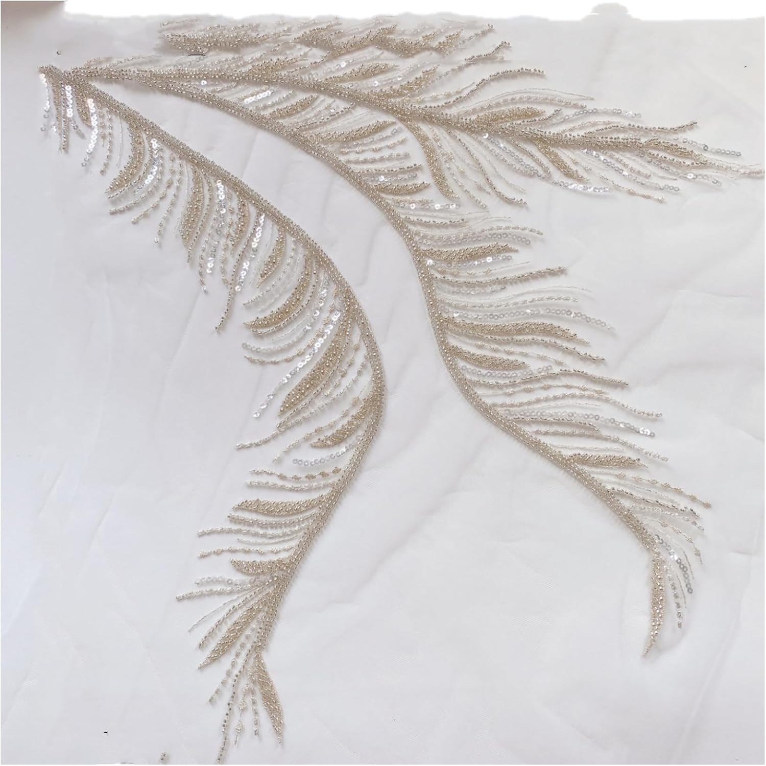 Embroidery Thread Gold Thread Flowers Large Sequins Millet Beads Lace Dance Costume Accessories 1 Piece