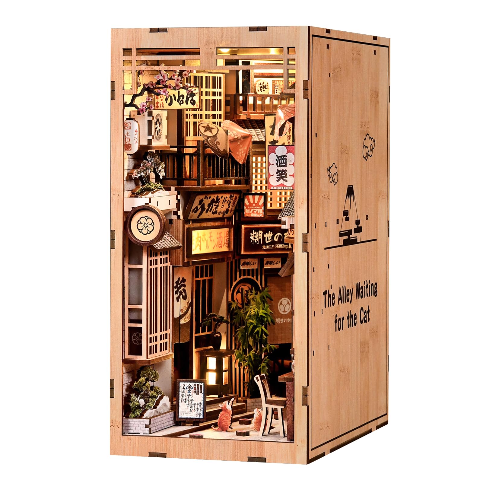 Book Nook Kit - Puzzle de madera 3D DIY para adultos, adolescentes y principiantes, miniatura para decoración de estanterías, regalo para familia, amigos y amantes de los libros