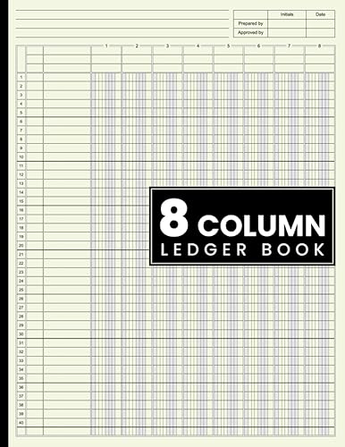 8 Column Ledger Book: Accounting Ledger Book for Bookkeeping, Eight Column Ledger Book /Columnar Pad Journal Notebook / Income and Expense Log Book for Small Business and Personal Finance.