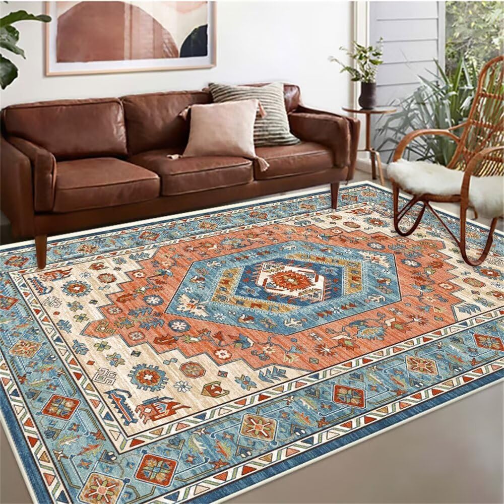 Tapis de salon anti-tache 180X250cm résistant à l'humidité pour protéger durablement le sol