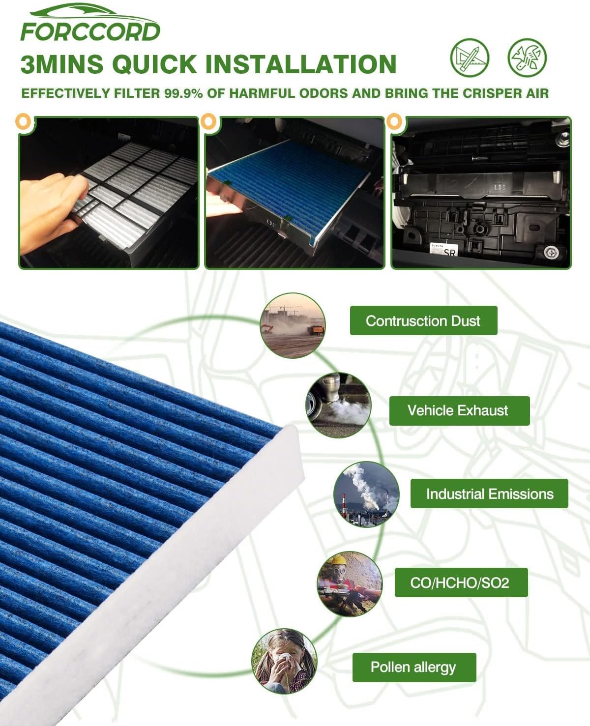 Cabin Air Filter kit Fits for 2016-19 Mercedes GLE350 GLE400 GLE450, 2012-15 ML350 ML550, GLS450 2017-19 GLS550 GLS63, 2013-16 GL450 GL550 GL63 Replacement 1668300318 1668300218