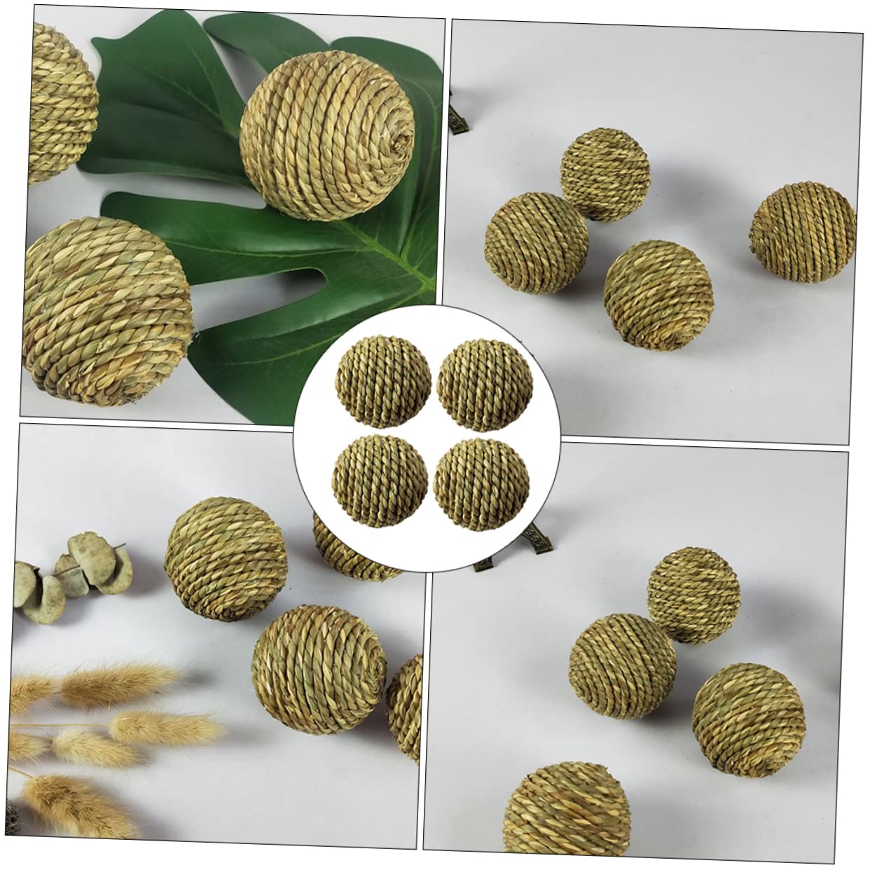 BESPORTBLE 12piezas Juguete para Mascotas De Pájaro y Roedores Bola De Natural para Niblar para Hámsters Cobayas y Aves