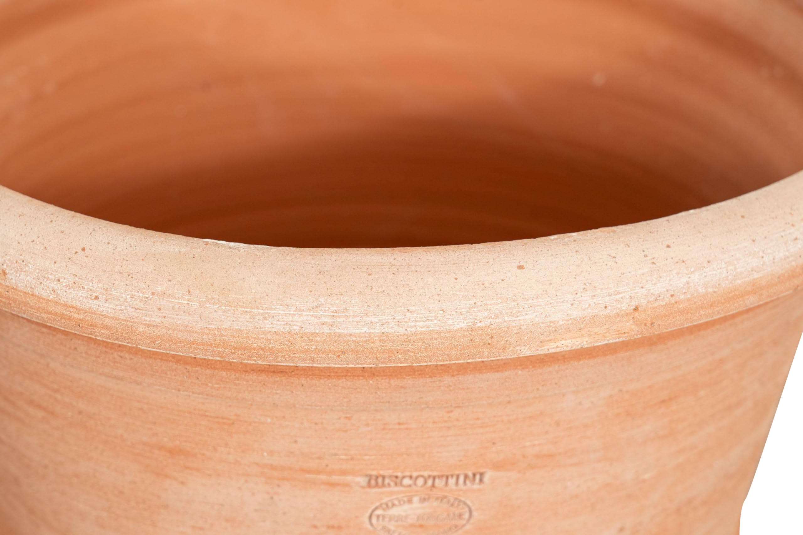 Biscottini Maceta de terracota Toscana 40 x 40 x 30 cm (largo x ancho x alto) – Macetas de terracota grandes para exterior e interior – Maceta de exterior grande, fabricada en Italia