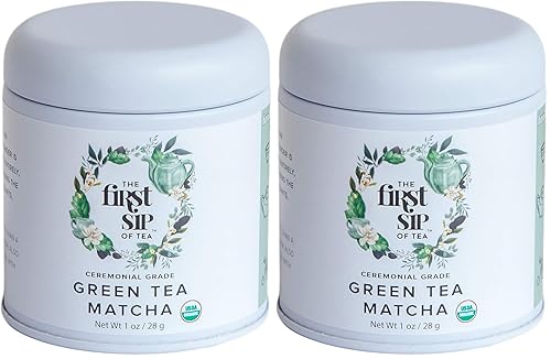 Miniatura 9 de Matcha Powder Pure USDA certificado orgánico, té verde grado ceremonial, 1 onza, The Spice Hut