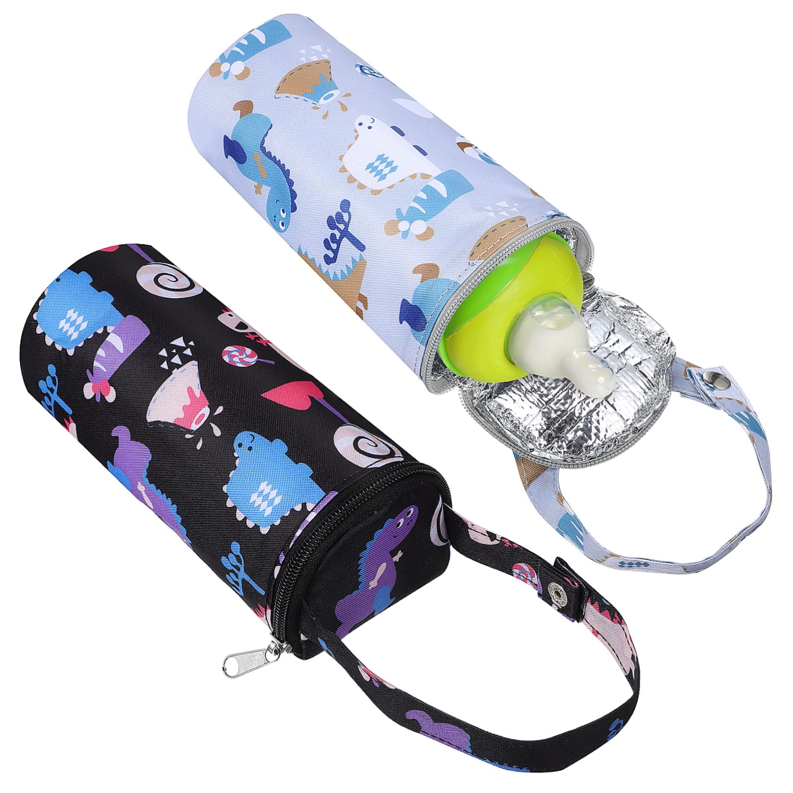 Abaodam 6 Piezas Bolsa Termica Biberon Frío Mamá Tapa De Botella De Vidrio Bolsa Porta Botella De Agua Bolsa Aislante para Botella De Leche La Leche Bebé Manga Papel De Aluminio