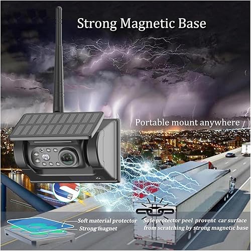 Miniatura 7 de Cámara de retrovisión trasera para coche, cámara de visión trasera, cámara de marcha atrás, cámara de marcha atrás, digital, inalámbrica, 10.1