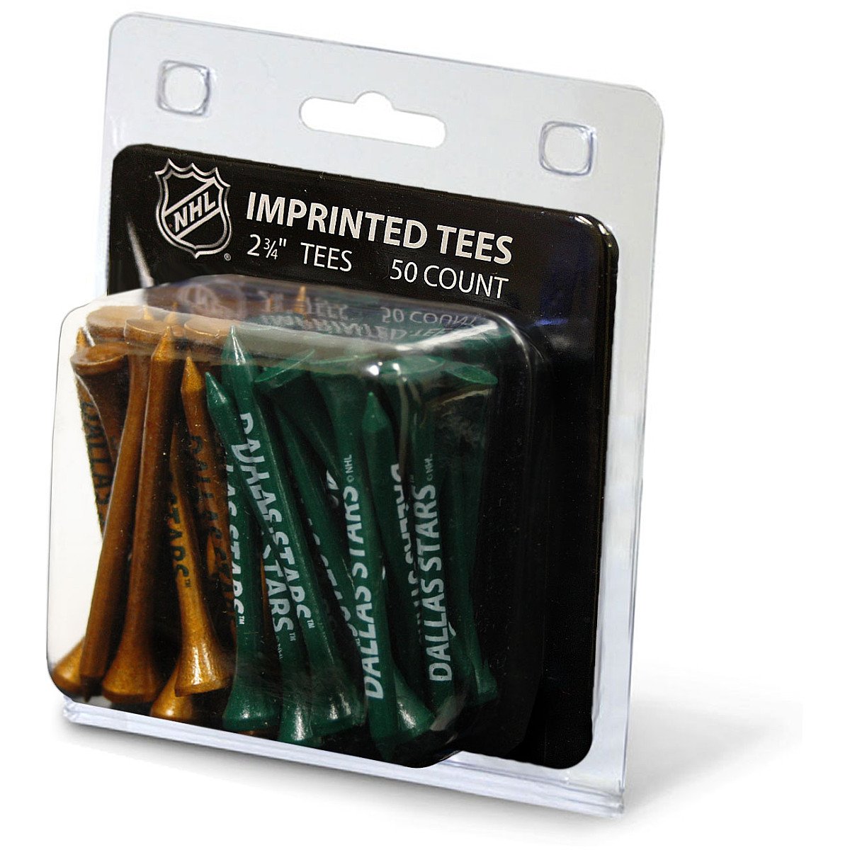 NHL 2-3/4" Golf Tees, 50 Pack, Regulation Size, Multi Team Colors