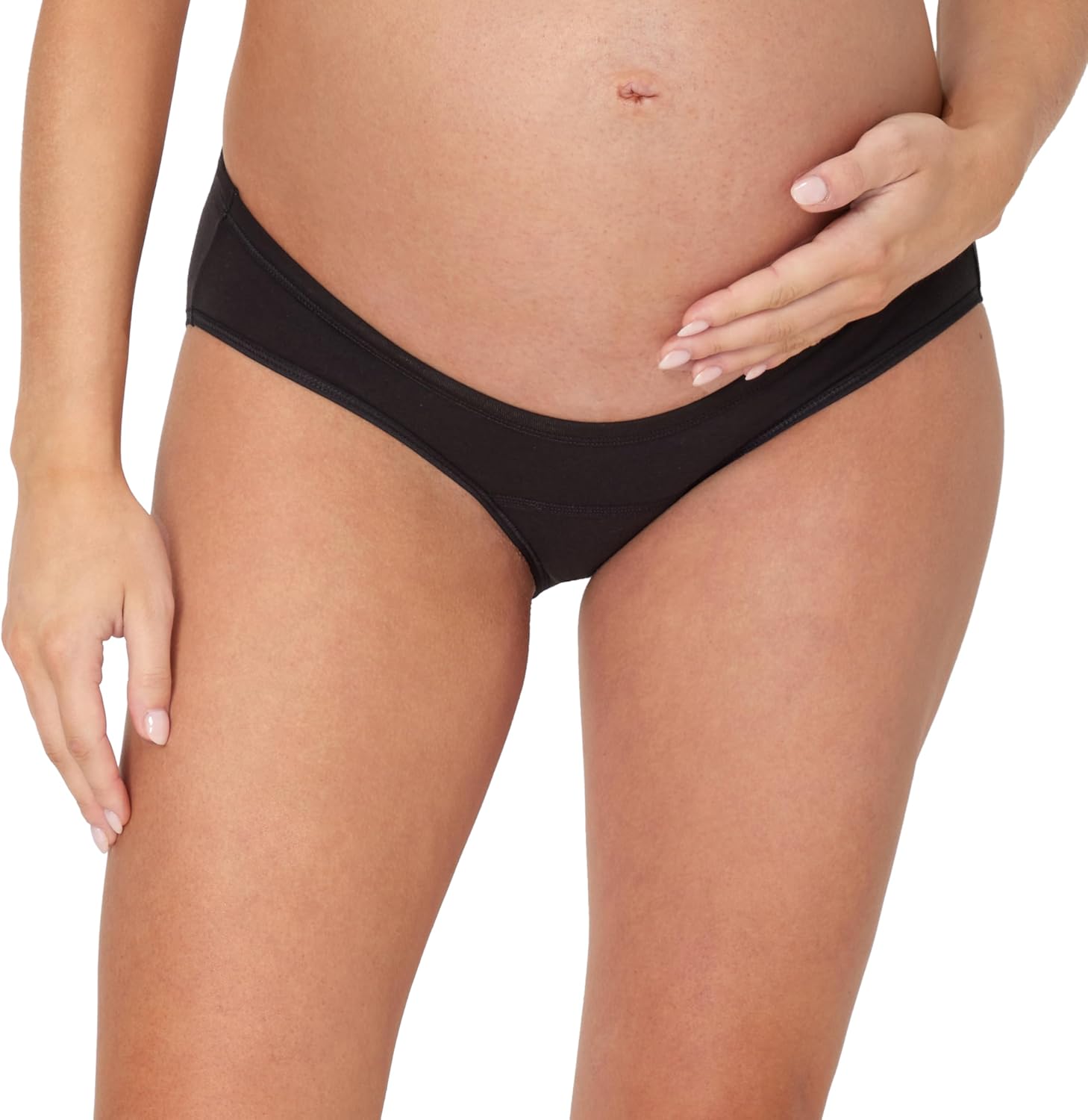 Hanes womens Maternity Light Leak Hipster Underwear, Under the Belly, Pregnancy & Post Partum Panty, 2-pk - Image 2
