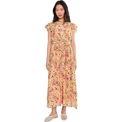 Платье CeCe Wrap Front Short Sleeve Midi Dress