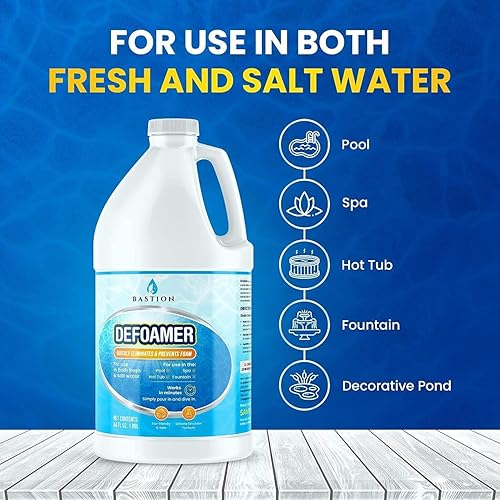 Miniatura 5 de Antiespumante para bañera de hidromasaje, piscina, fuente y spa, concentrado antiespumante, emulsión de silicona, elimina y previene rápidamente la