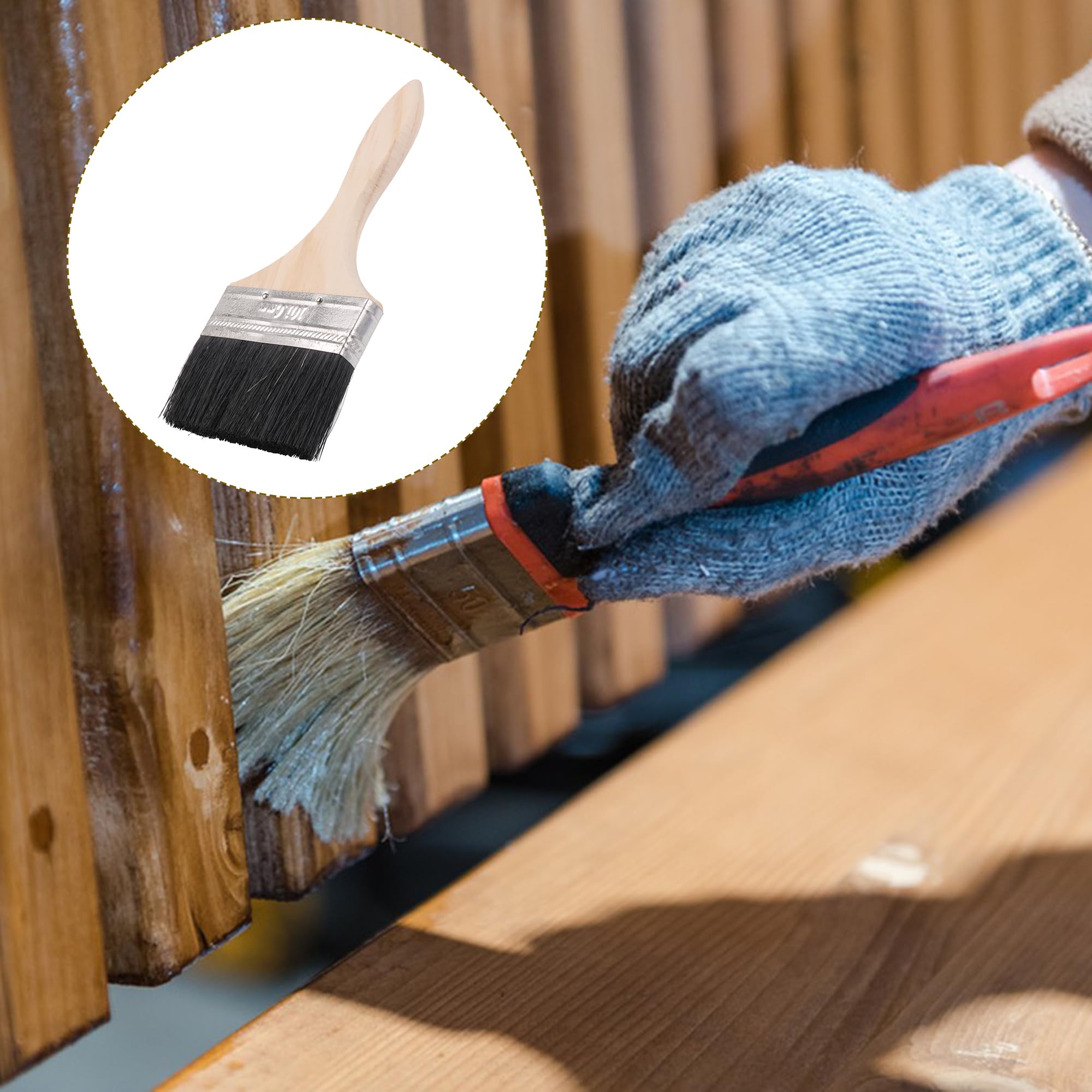 Black Brush - Mango de madera fina natural para herramientas de pintura artística, 4 pulgadas, paquete de 25