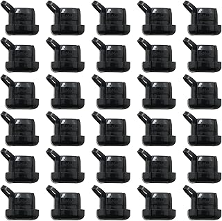 JJHXSM 30pcs Strain Relief Bushing Grommet 5N-4 Black Round Cable Wire Strain Relief Bush Grommet Electric Cable Protection Cord Buckle Nylon Cord Clamp Clips