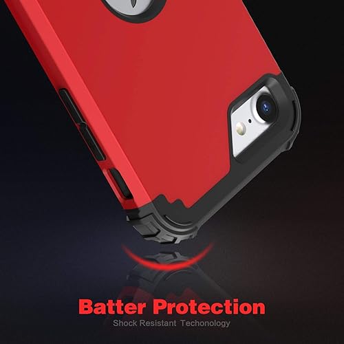 Miniatura 7 de IDweel Funda para iPhone SE 2020 con protector de pantalla, funda para iPhone SE 2022, resistente 3 en 1, absorción de golpes, ajuste delgado,