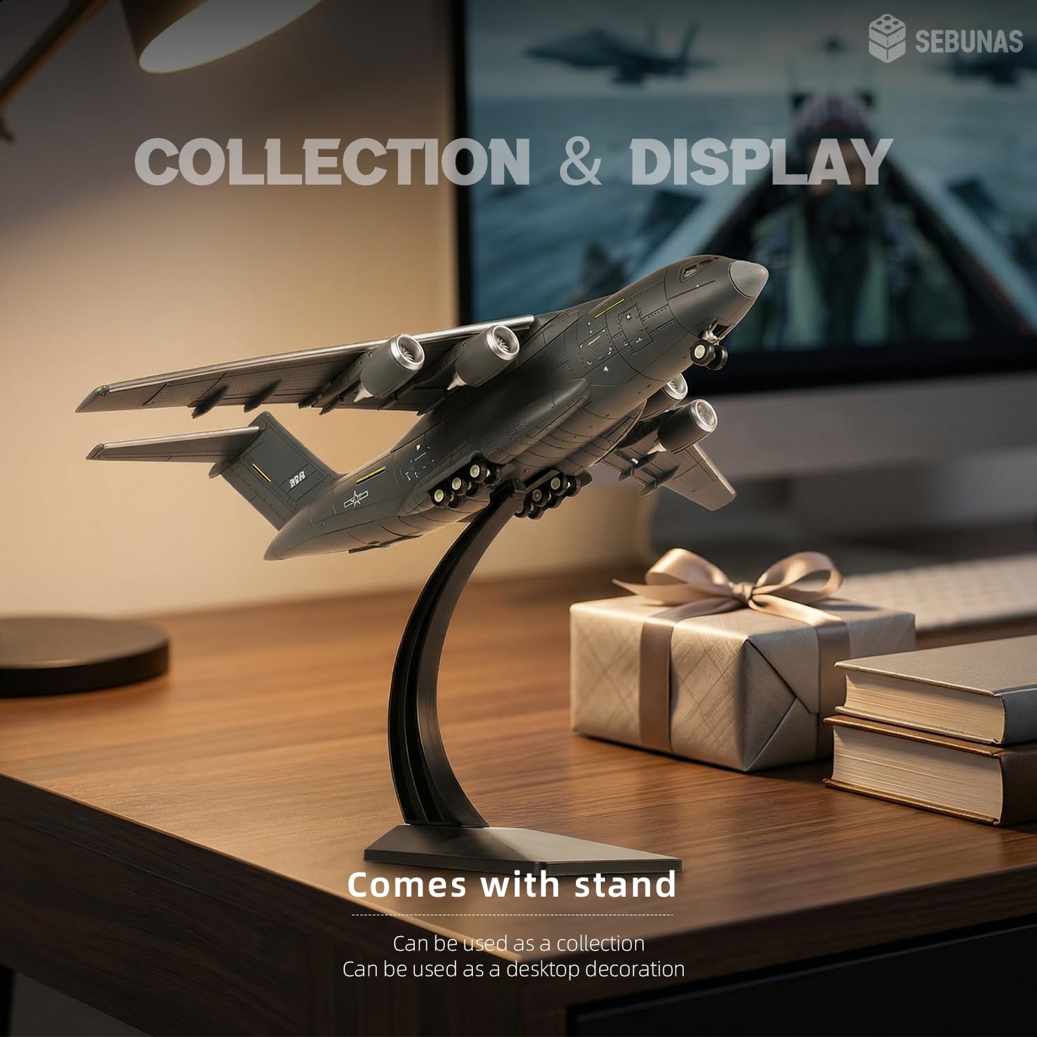 Y-20 Kunpeng Maqueta Avión Militar Gran Escala 1:100 – Kit de Montaje en Plástico Avión de Transporte Militar con Base Expositora, Regalo para Niños y Adultos Desde 6 Años