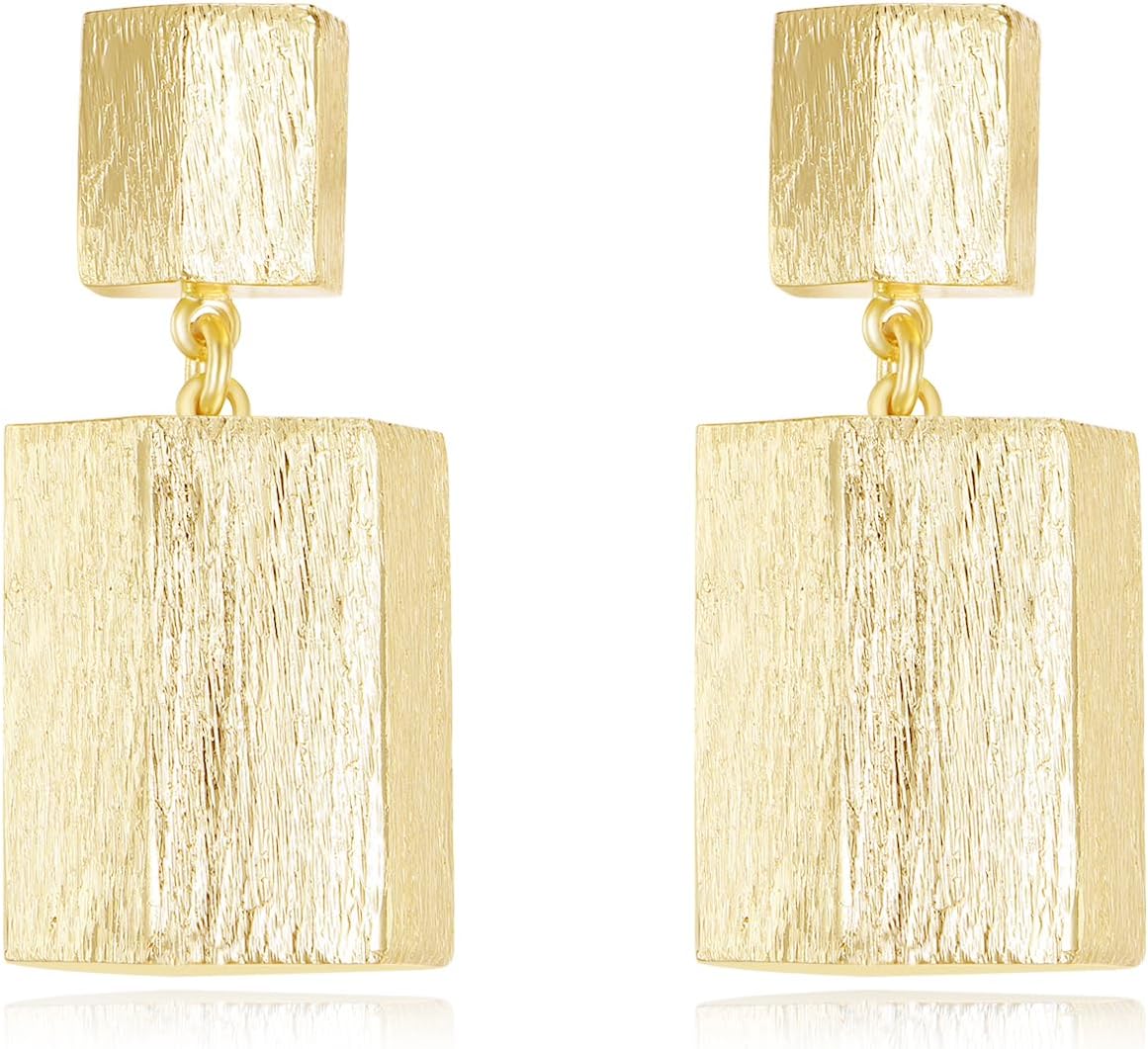 Gold Statement Earrings for Women Gold Drop Dangle Earrings Geometric Dangle Earrings for Women Statement Jewelry Gifts