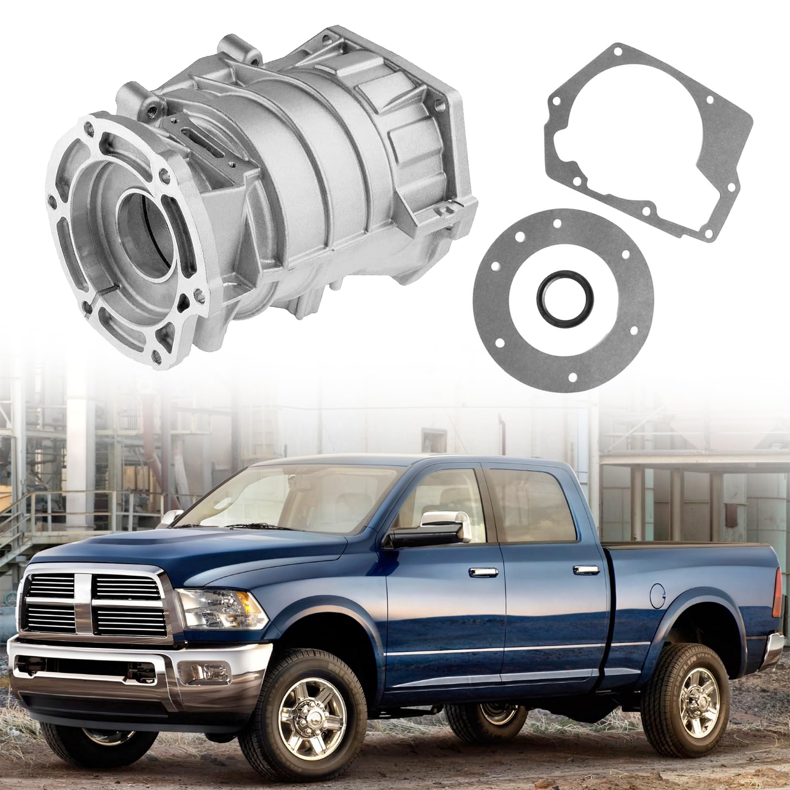 Transfer Case Adapter 48RE Transmission Extension Housing fits for Dodge Ram 2500 3500 Transfer Case Adapter 2003-2009 replace 05093166AB 5093166AB 05093166AA 5093166AA