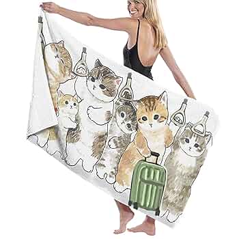 マイクロファイバースポーツタオル　黒猫 マイクロファイバースポーツタオル 黒猫 マイクロファイバー