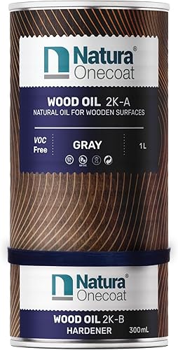 Miniatura 8 de Natura Onecoat, Aceite de madera de 2 componentes, 12.2fl oz (12.17 fl. oz), fácil de aplicar, muy poco olor, superficies de madera, muebles, se