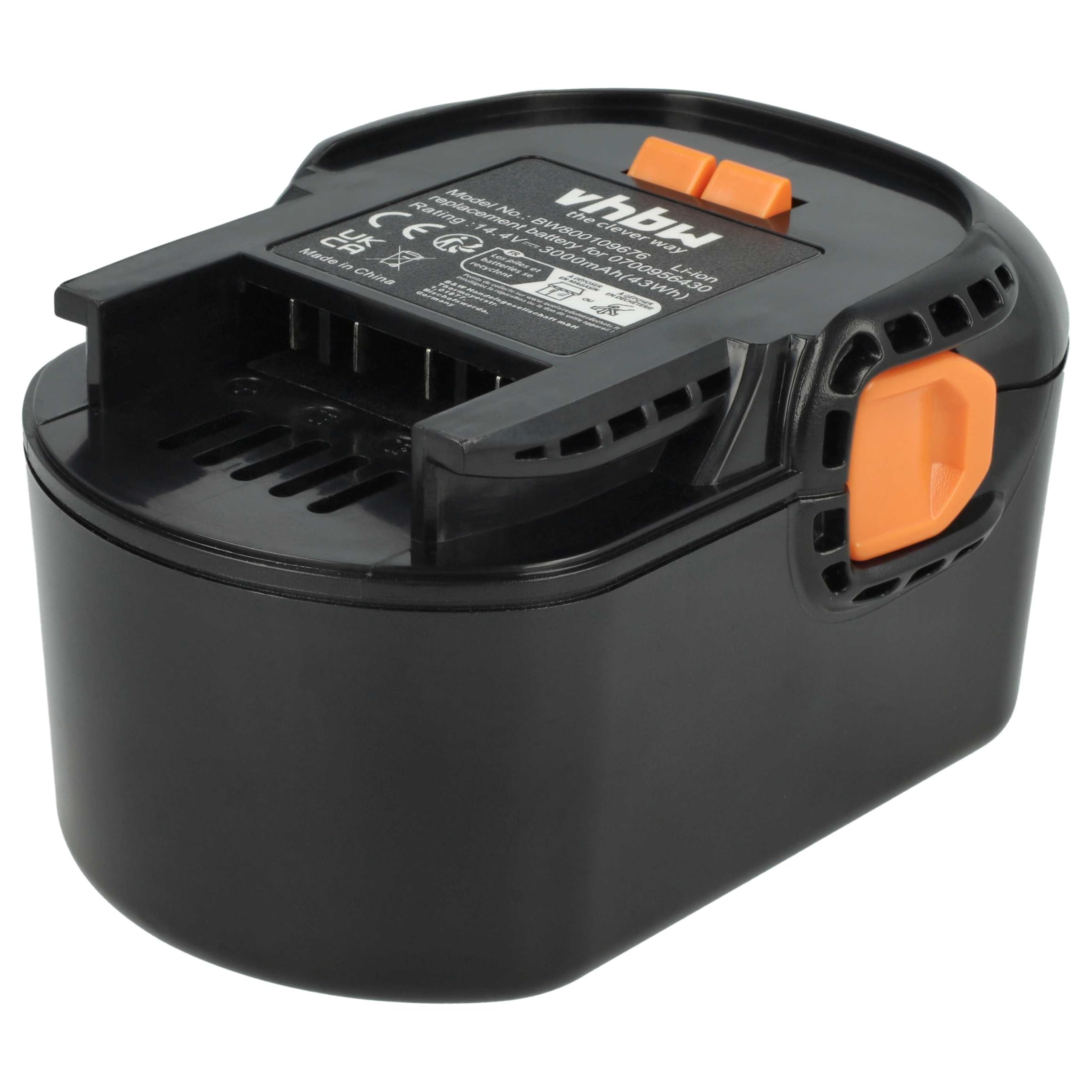 vhbw 2 x wymienny akumulator do 0700956430, 4932 352111, 4002395367641, 4935413106, 4932352657 do elektronarzędzia (3000 mAh, Li-ION, 14,4 V)