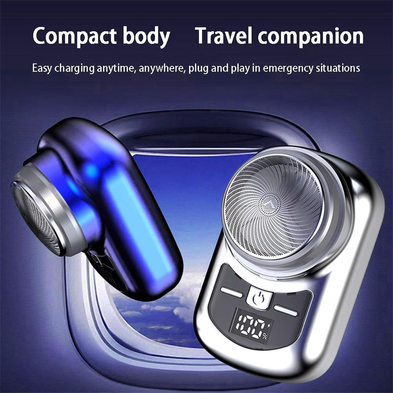 Rechargeable Portable Electric Travel Shaver Pocket Size Washable Electronic Razors Men Trimmer KnivesShaving Face Beard Clippers