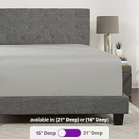 Vista 37 de DeaLuxe Kids Twin Deep Pocket Fitted Sheet - White - Microfiber - 16' Deep - Twin Size 39' x 75' - Perfect Fit for 14'-18' Mattresses