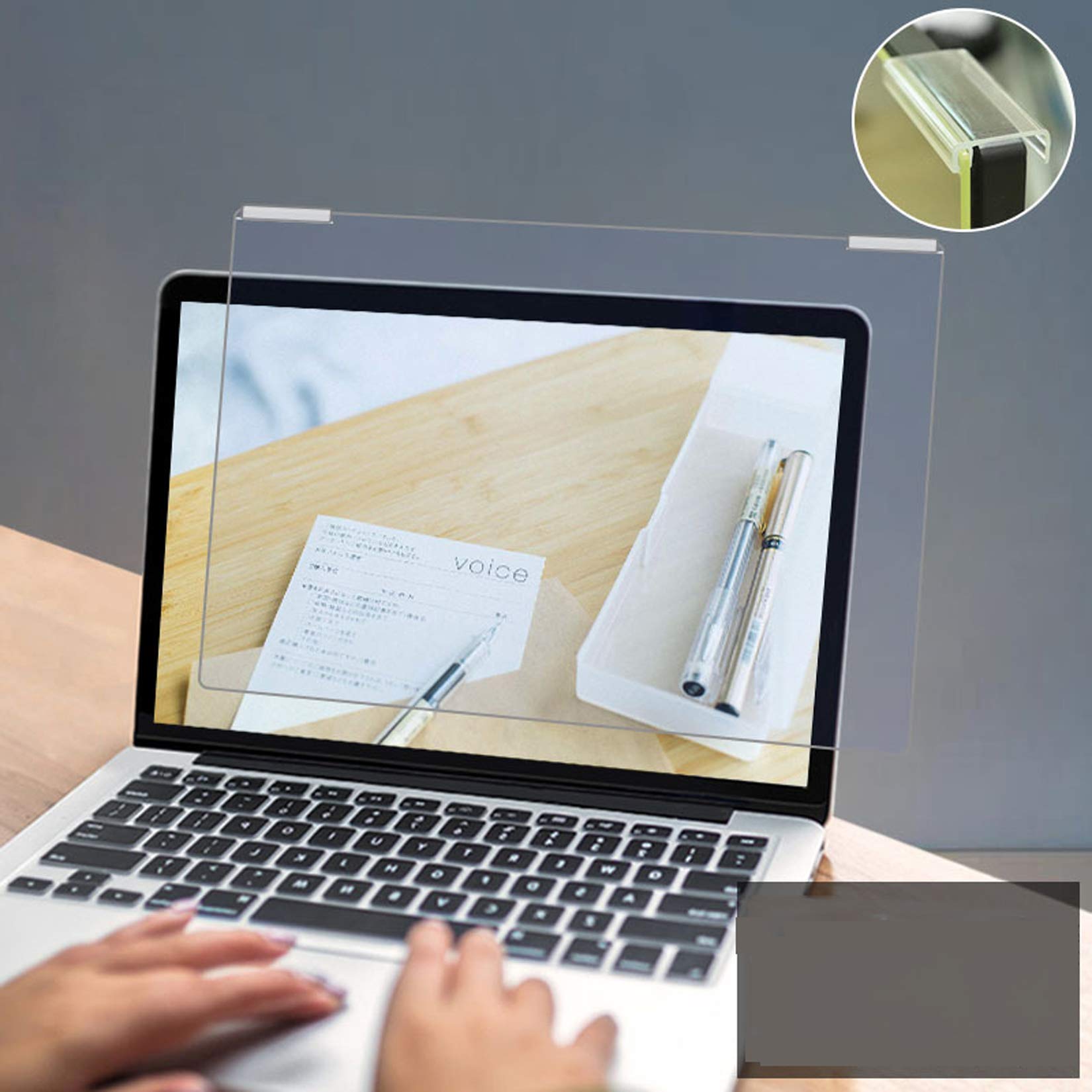 WLWLEO Laptop Screen Protector Film für 12 bis 17-Zoll-Anzeige Hängen Anti Blaulichtfilter & Displayschutzfolie für die Augen Anti-Glare Film für Computer-Bildschirme,15.6"(370 * 228)