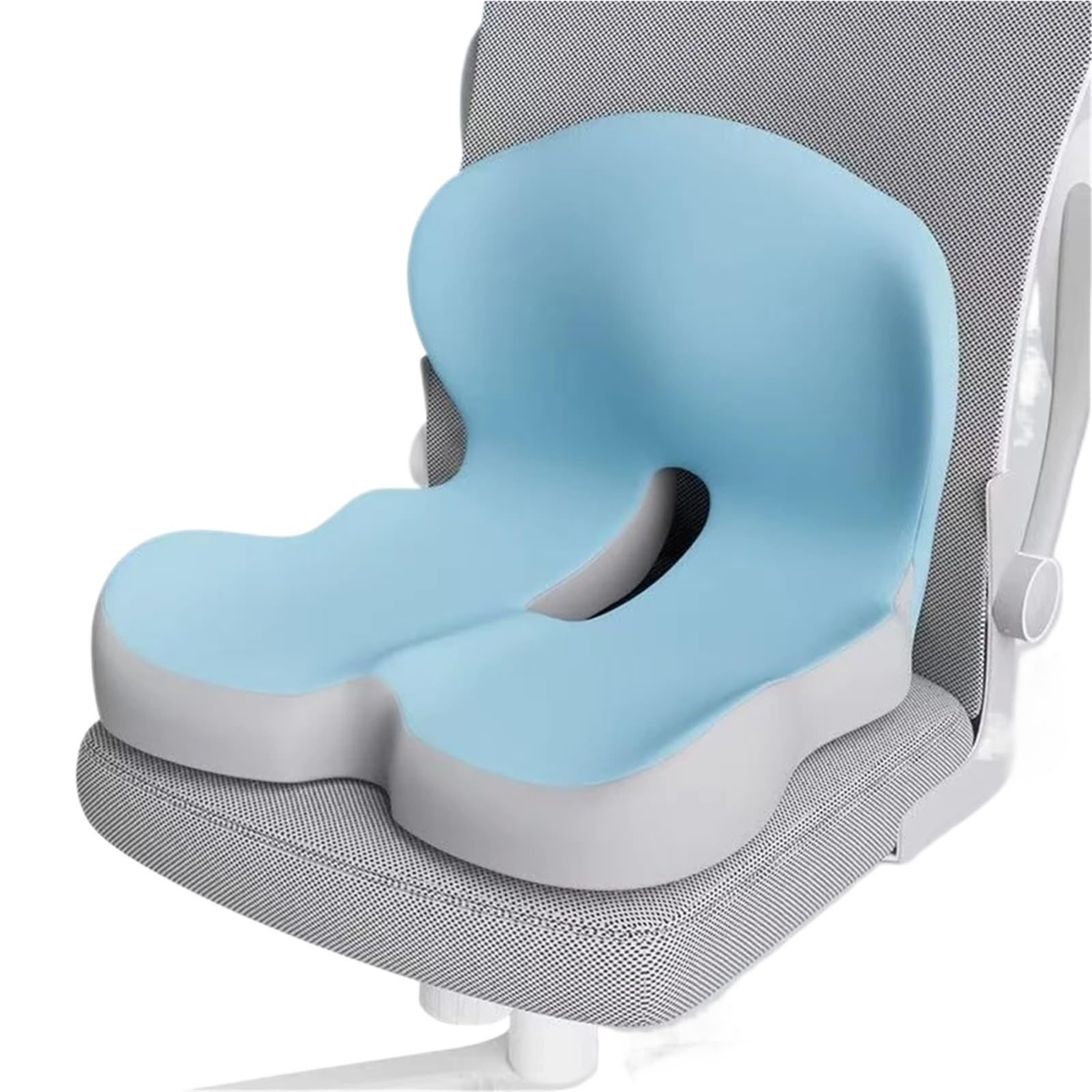 XCFTYRU Office chair cushion， Ergonomic Seat Cushion With Backrest,Soft, Supportive(Sky Blue)