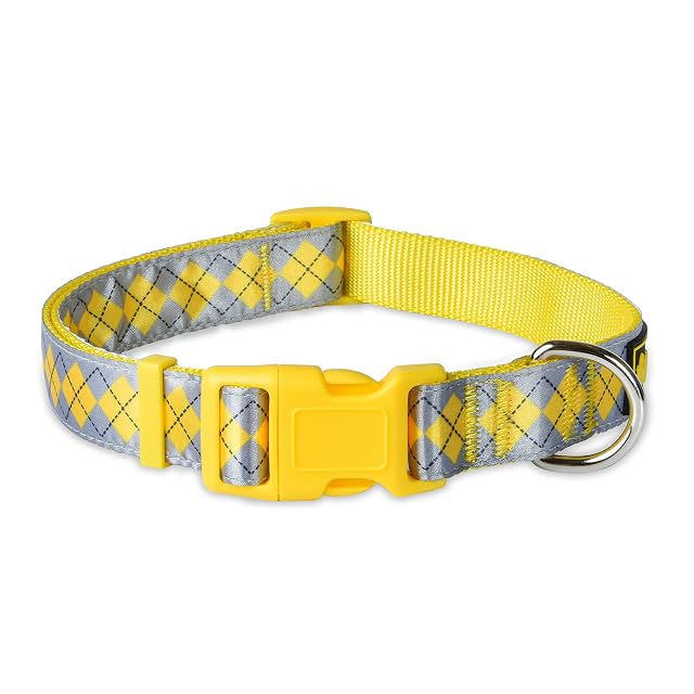 Harry Potter Hufflepuff - Collar de nailon ajustable para perros grandes, ropa y accesorios para perros…