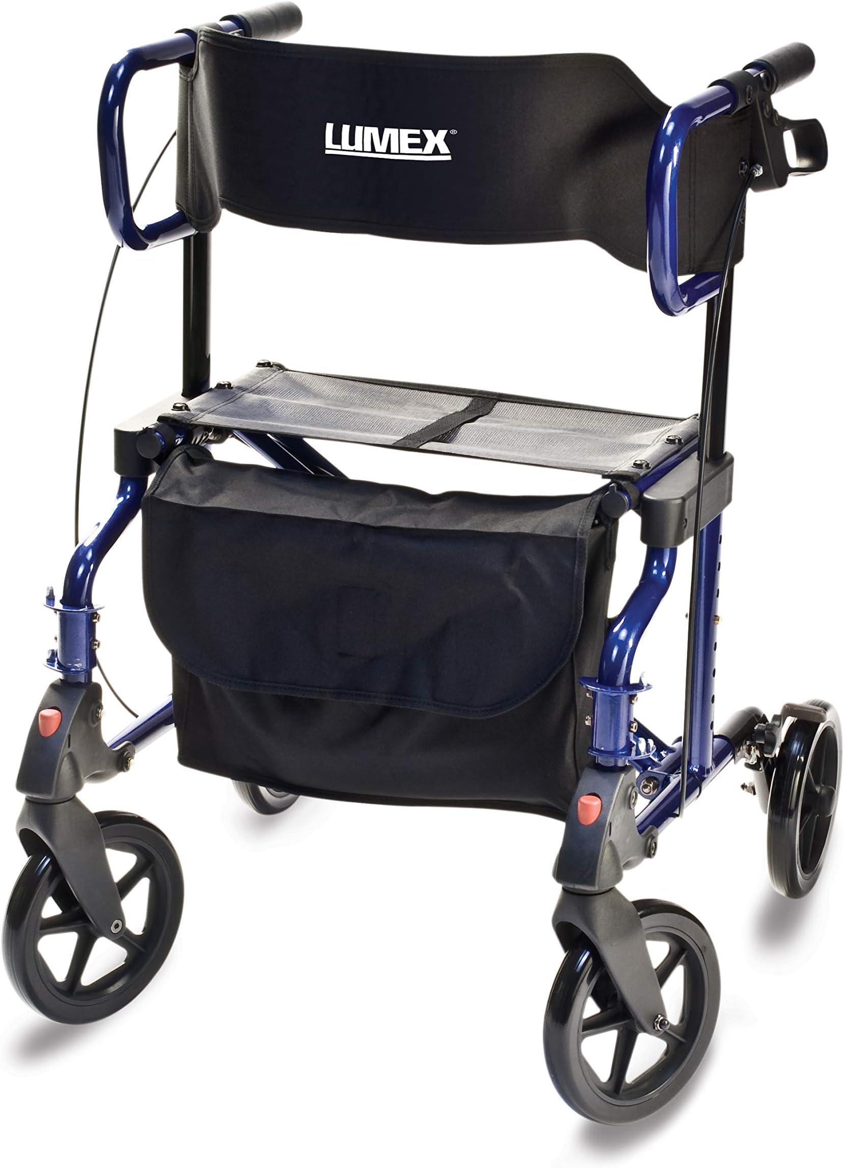 Lumex HybridLX Rollator & Transport Chair, Majestic Blue, LX1000B