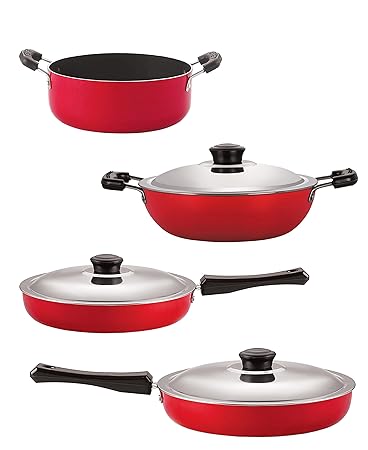 Nirlon nonstick Aluminium Utensils Set of 4 Pieces for Kitchen (FP10_FP13_DKD(M)_CS24)