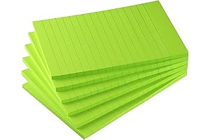 Early Buy 6 Pads Green Sticky Notes 4x6 Lines