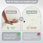 Armless Fabric Office Desk Chair with Wheels, Cross Legged Wide Seat Chair, Modern Home Office Chair with Lumbar Pillow Comfortable Computer Task Chair for Small Space, Vanity Chair for Women, Girls