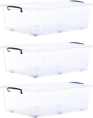 Miniatura 19 de Superio Cajas de almacenamiento transparentes con tapas, contenedores de plástico de 2.5 cuartos de galón para organizar, cajas apilables, sin BPA,