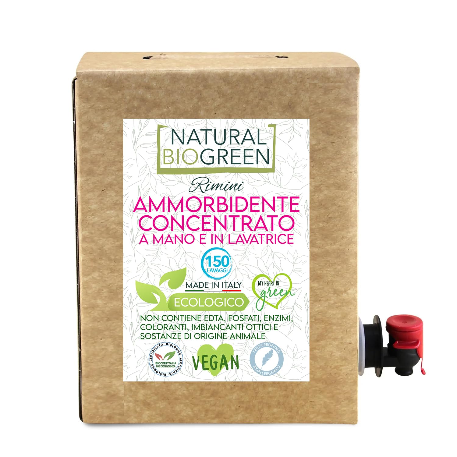 Suavizante ecológico a mano y a máquina, sin perfume, hipoalergénico, 3 litros