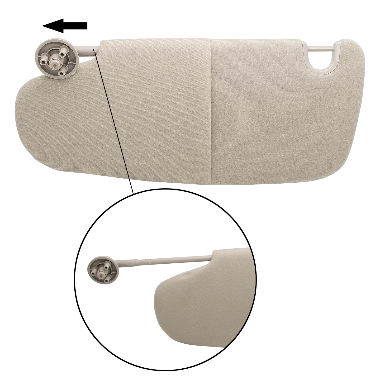 Parasole Sinistro Beige – Compatibile Con Dodge Ram 1500/2500/3500 (2002-2009) – Ricambio 1CT11TL2AA - 5