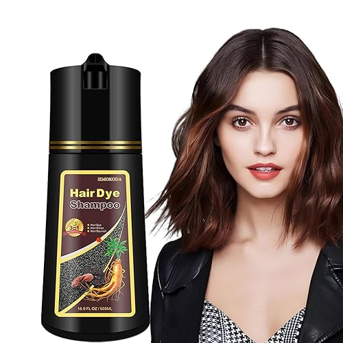 Miniatura 13 de Champú de tinte para cabello con café instantáneo 3 en 1 - Color para mujeres y hombres, 500 ml, de larga duración (castaño claro)