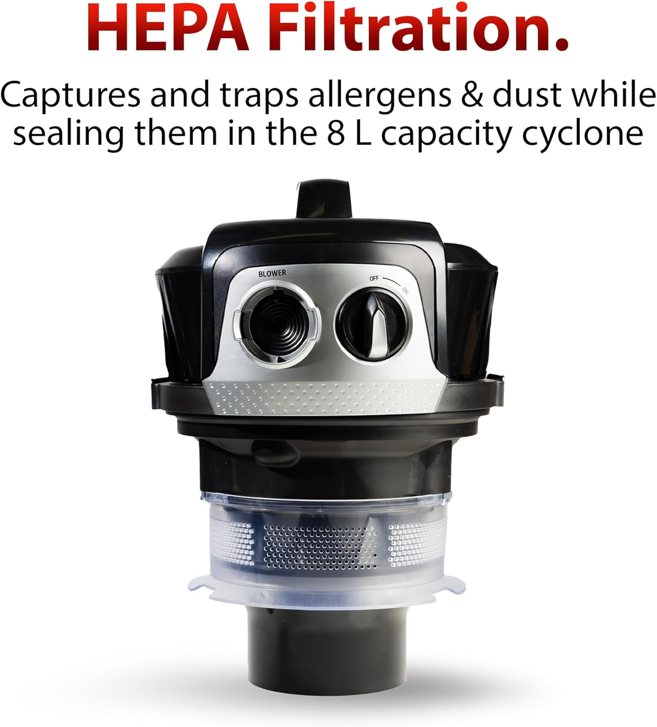 Adam's Polishes Cyclonic Vacuum Cleaner Premium Car Detailing Vacuum for Garage, Shop, Home | Powerful Suction, Lightweight, Portable, Heavy Duty | 4 Attachments Included