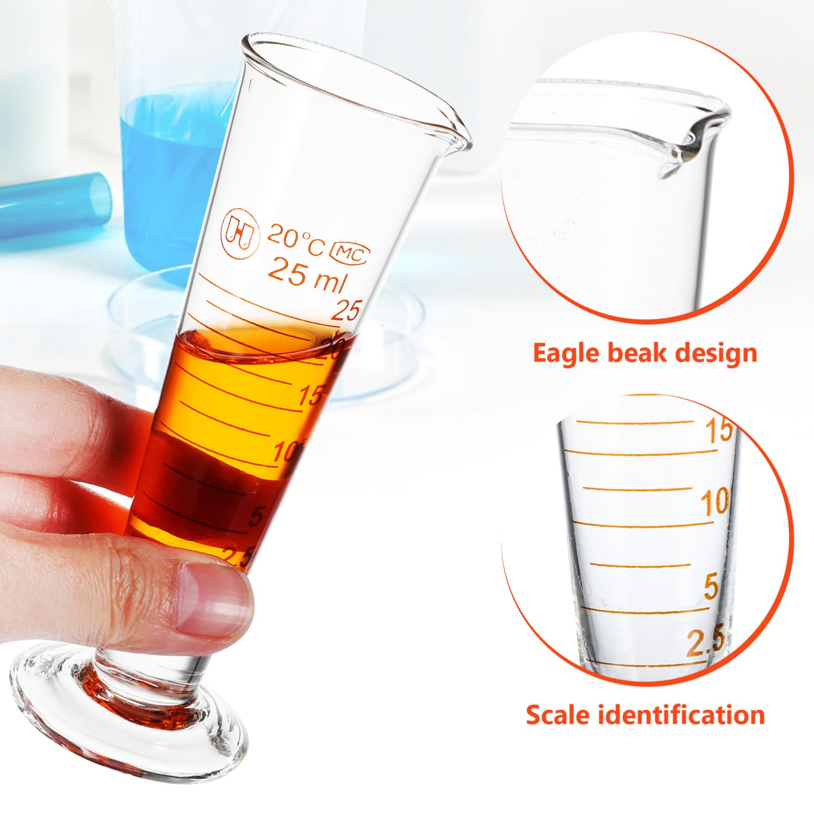 Luxshiny Glass Lactometer Hydrometer - Tool For Measuring Milk Density & Quality, 17cm Long, For Home Or Dairy Use