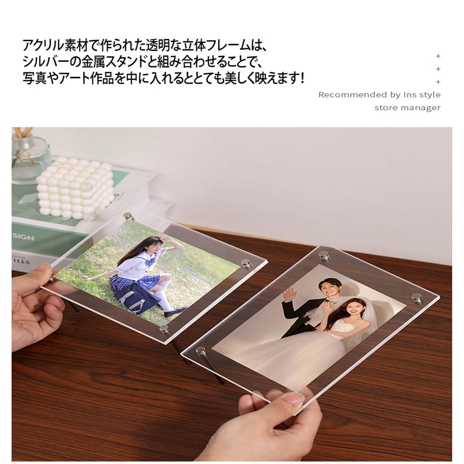 写真立て キシマ フォトフレーム マルチフェイス メタルフレーム ハガキ判