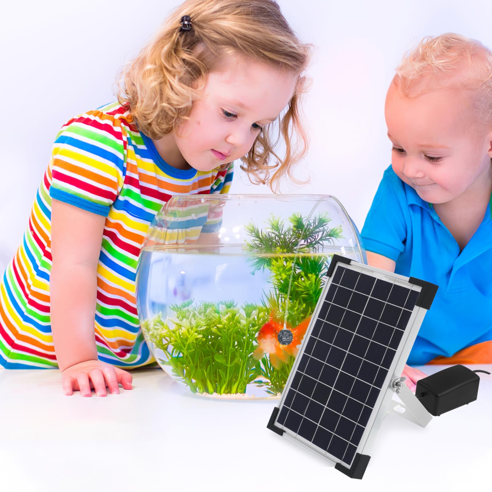 ERINGOGO Solar-teichbelüfter Mit Solarpanel Für Außenteiche Solar-luftpumpe Zur Sauerstoffzufuhr Für Fischteiche Und Aquarien Energiesparende Wasserpumpe Für Teiche Und Aquarien
