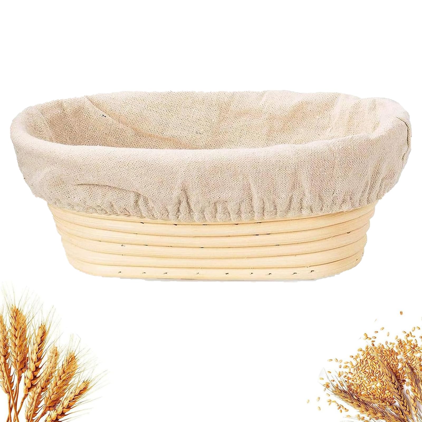 Bread Basket, Sourdough Bread Basket for Home Baking, Handmade Proofing Basket Set with Cloth Cover, Artisan Bread Making Tools for Professional and Amateur Bakers-image-9
