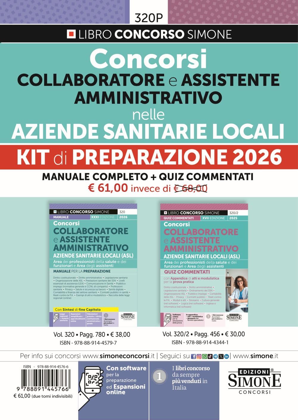 Concorsi collaboratore e assistente amministrativo nelle aziende sanitarie locali. Kit di preparazione 2026. Con espansioni semplificate e approfondimenti online. Con leggi regionali in materia sa...
