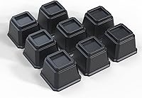 Vista 31 de Elevadores de cama resistentes de 2 pulgadas, elevadores de muebles para marco de cama, sofá, escritorio, silla, elevan hasta 1500 libras, juego