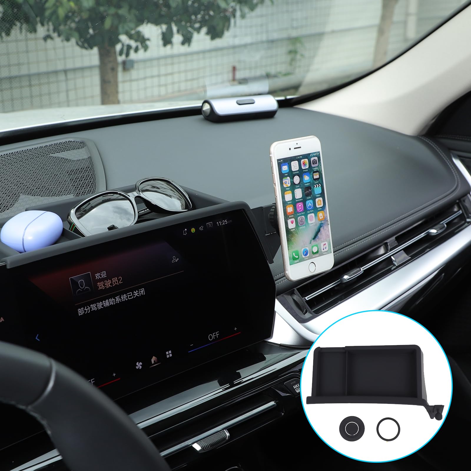 Supporto per cellulare auto compatibile con X1 (dal 2023) – Nuovo supporto magnetico per cellulare, montaggio accanto allo schermo del veicolo per tutti i telefoni cellulari, girevole a 360