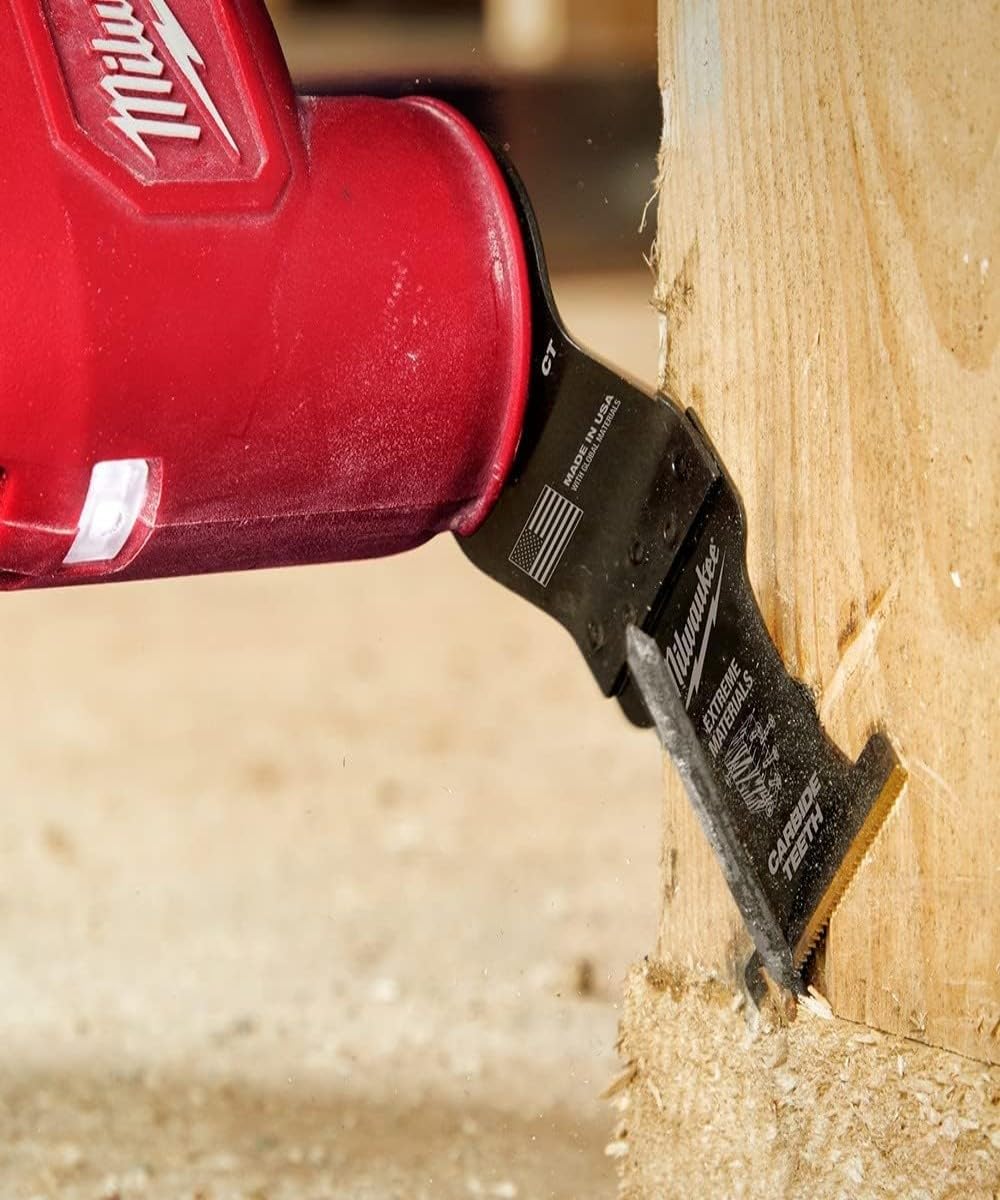 Milwaukee Hoja oscilante multiherramienta de corte extremo de carburo de 1-3/8 pulgadas de ajuste universal para madera y metal (paquete de 2)