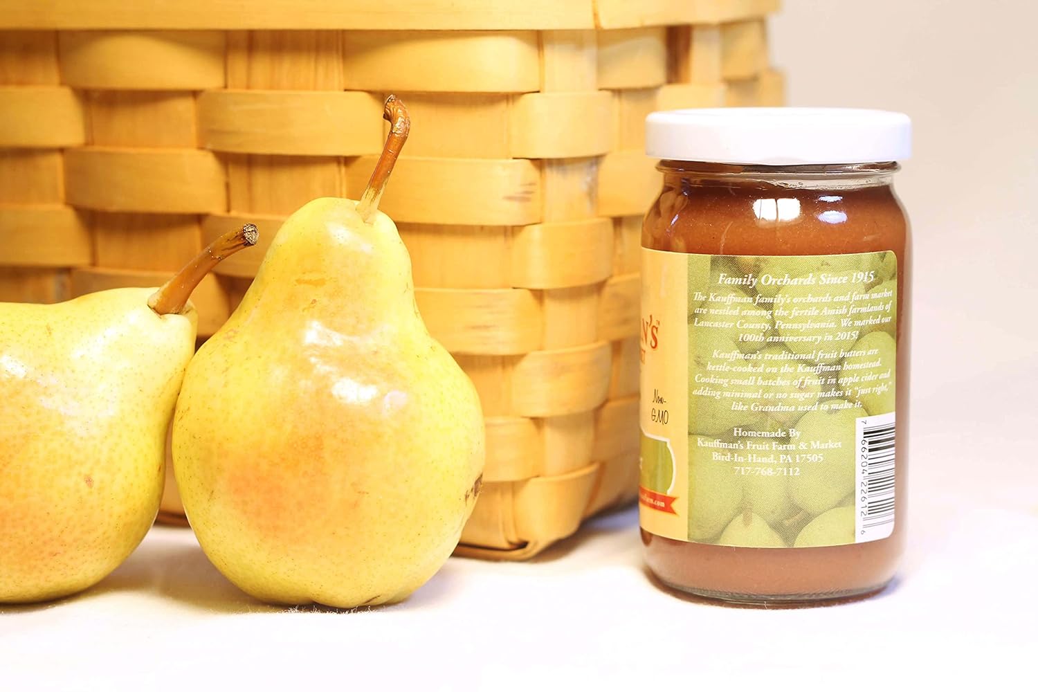 Kauffman Orchards Homemade Pear Butter Spread, 8.5 Oz. (Pack of 2)