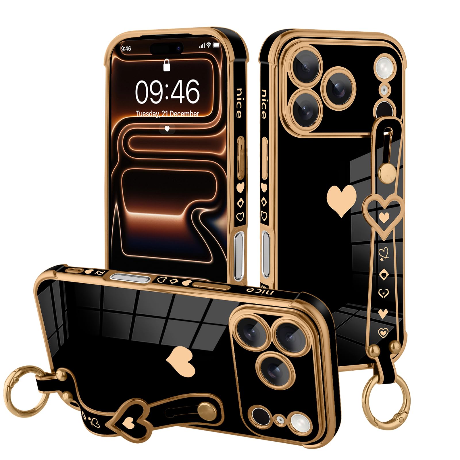 Coque iPhone 17 Pro avec dragonne et support de visionnage intégré - 7