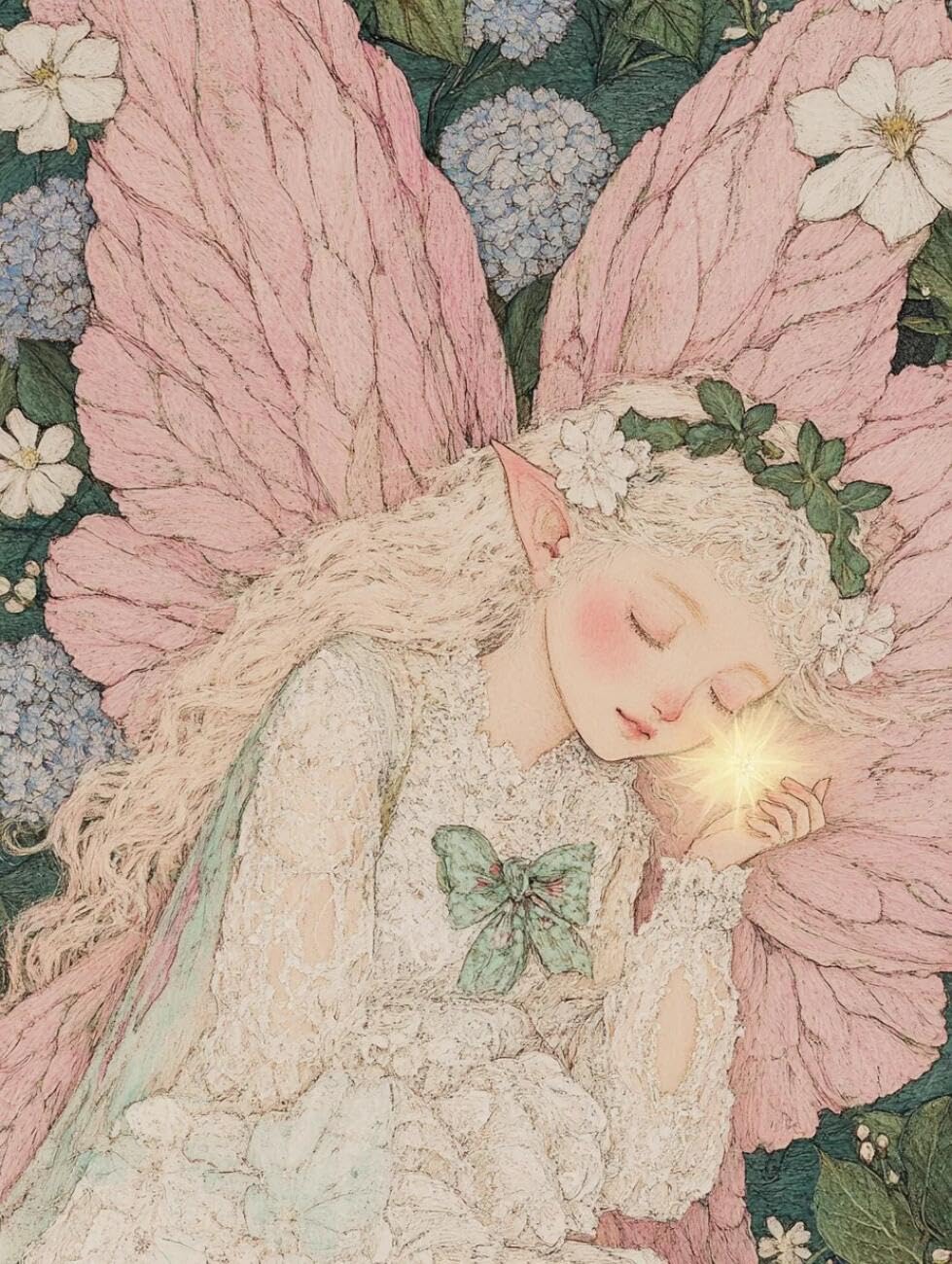 Rqwybcaxn Bead Embroidery Kits Fairy Tale Elf 40x50cm