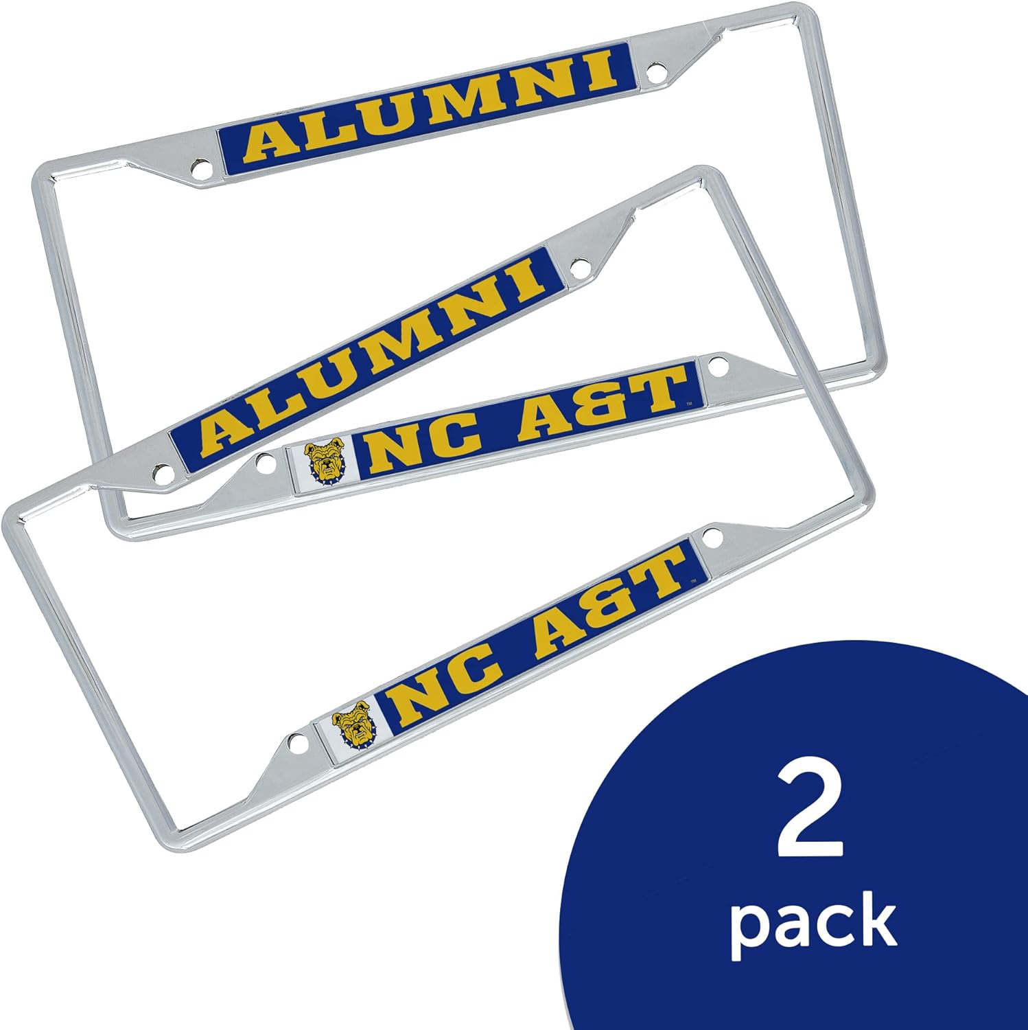 Desert Cactus North Carolina A&T State University License Plate Frame Car Tag Holder for Front or Back of Car Officially Licensed Metal (Alumni 2-Pack) - Image 2